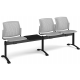 Santana Perforated Back Plastic Seating Bench With 3 Seats and Table